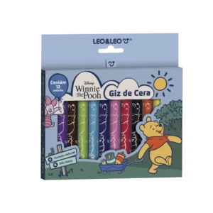Giz De Cera Ursinho Pooh Caixa C/ 12 Cores Leo&Leo