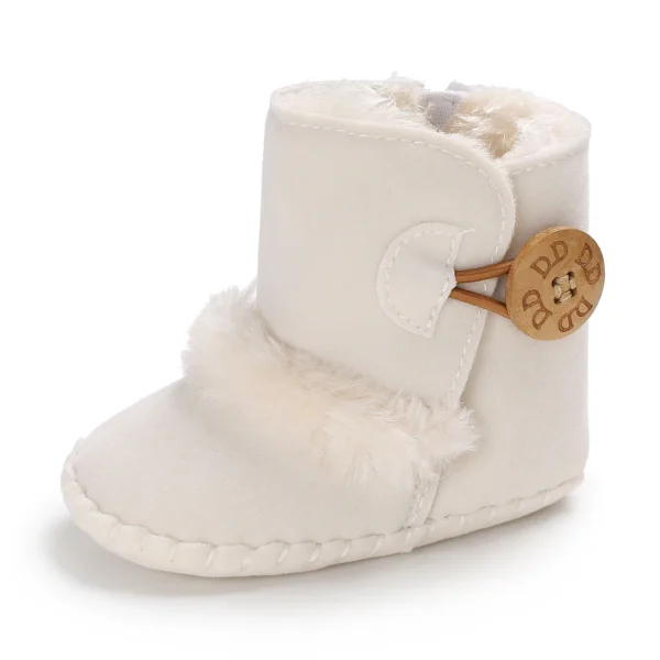 Botas Bebê Menina Meninos Inverno Quente Sapatos Sólidos Moda Criança Bolas Peludas 0-18M - Imagem 6