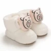 Botas Bebê Menina Meninos Inverno Quente Sapatos Sólidos Moda Criança Bolas Peludas 0-18M - Imagem 11