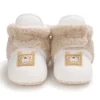 Botas Bebê Menina Meninos Inverno Quente Sapatos Sólidos Moda Criança Bolas Peludas 0-18M - Imagem 13