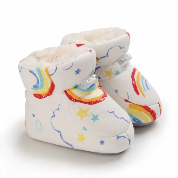 Botas Bebê Menina Meninos Inverno Quente Sapatos Sólidos Moda Criança Bolas Peludas 0-18M - Imagem 26