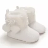 Botas Bebê Menina Meninos Inverno Quente Sapatos Sólidos Moda Criança Bolas Peludas 0-18M - Imagem 7