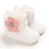 Botas Bebê Menina Meninos Inverno Quente Sapatos Sólidos Moda Criança Bolas Peludas 0-18M - Imagem 8