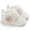 Botas Bebê Menina Meninos Inverno Quente Sapatos Sólidos Moda Criança Bolas Peludas 0-18M - Imagem 10