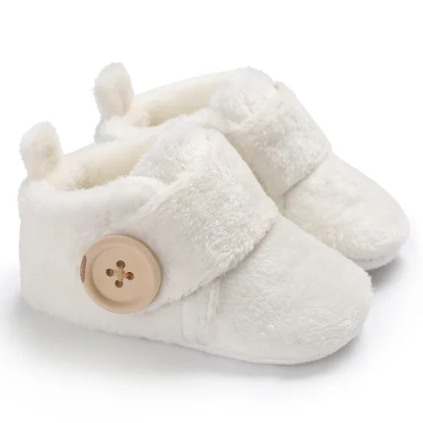 Botas Bebê Menina Meninos Inverno Quente Sapatos Sólidos Moda Criança Bolas Peludas 0-18M - Imagem 10