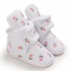 Botas Bebê Menina Meninos Inverno Quente Sapatos Sólidos Moda Criança Bolas Peludas 0-18M - Imagem 14