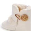 Botas Bebê Menina Meninos Inverno Quente Sapatos Sólidos Moda Criança Bolas Peludas 0-18M - Imagem 5