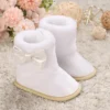Botas Bebê Menina Meninos Inverno Quente Sapatos Sólidos Moda Criança Bolas Peludas 0-18M - Imagem 18