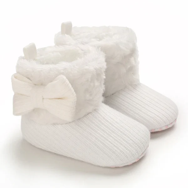 Botas Bebê Menina Meninos Inverno Quente Sapatos Sólidos Moda Criança Bolas Peludas 0-18M - Imagem 9