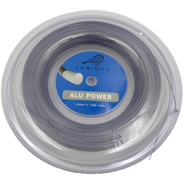 Corda de tênis Big Banger Alu Power Smooth 200M cor cinza