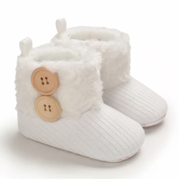Botas Bebê Menina Meninos Inverno Quente Sapatos Sólidos Moda Criança Bolas Peludas 0-18M - Imagem 28